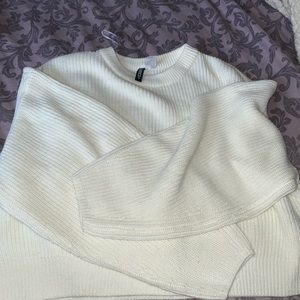 White cropped sweater